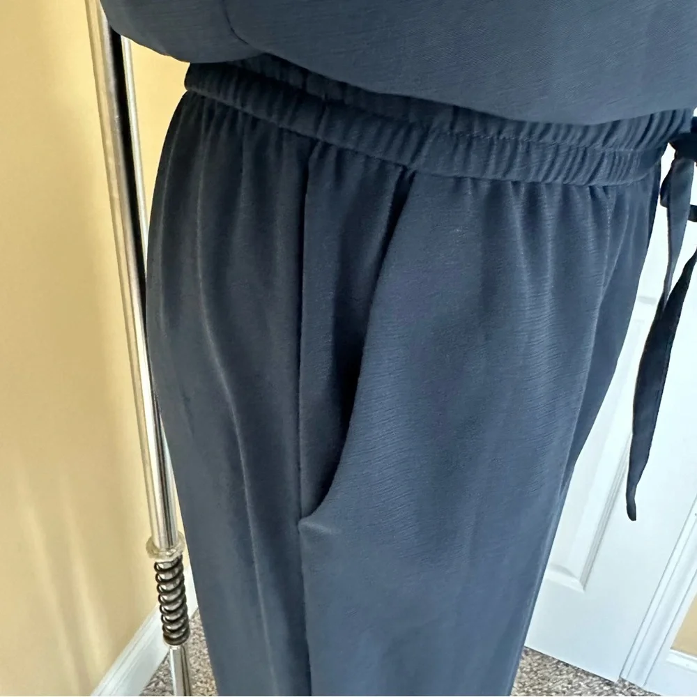 CAbi 303 French Navy Jumpsuit Drawstring Pocket Sleeveless Zipper Women's XS - Picture 10 of 10